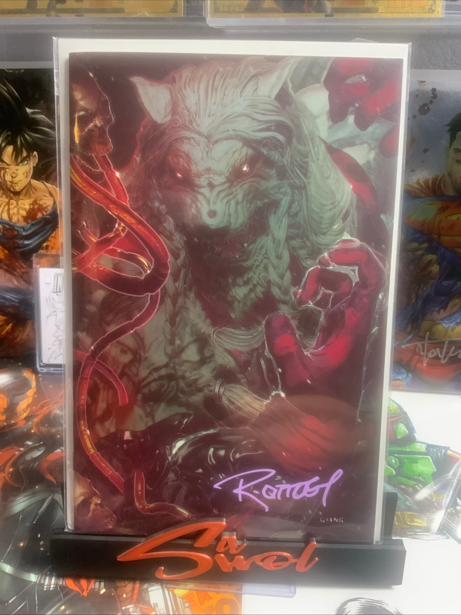 Invincible Universe Battle Beast #3 SDCC GIANG VIRGIN SPOT FOIL SIGNED by OTTLEY